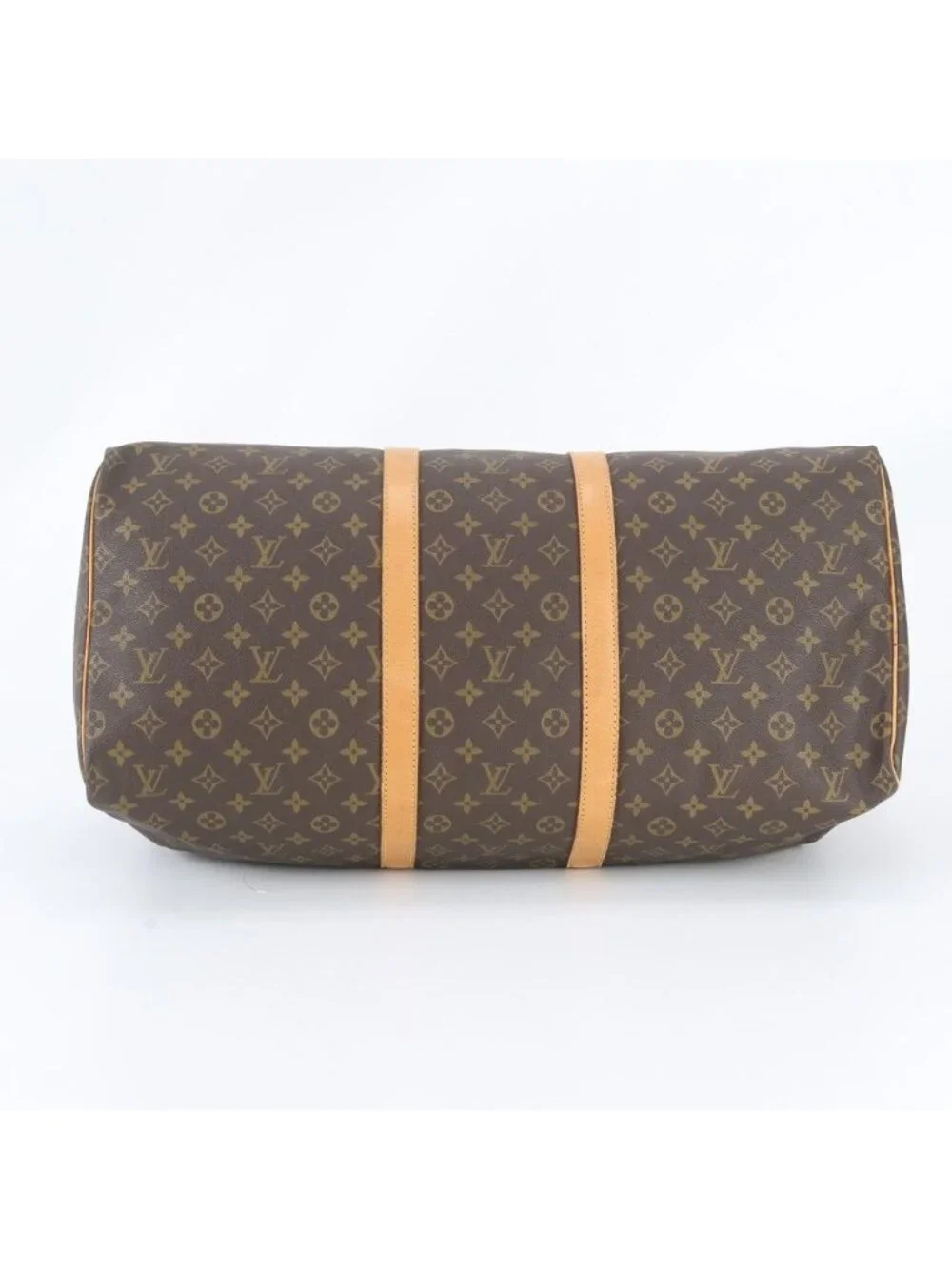 Louis Vuitton Monogram Keepall 55 Leather Boston Bag Tote Travel Business